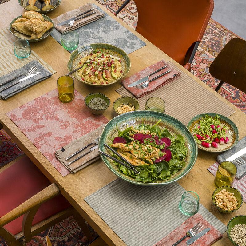 le jacquard français Set de table enduit Casual Ethnique Lin