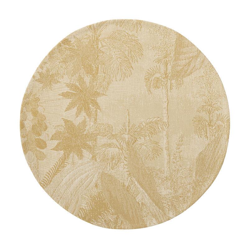 le jacquard français Set de table enduit rond Sinharâja Coton