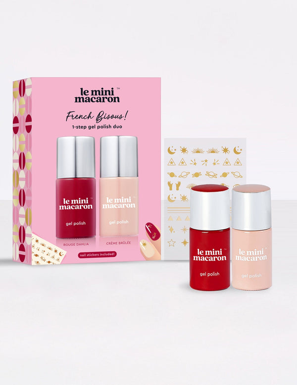 le mini macaron Bisous français - Duo de vernis semi-permanents