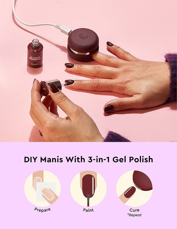 Le Mini Macaron Cassis - Kit De Vernis Semi-permanent