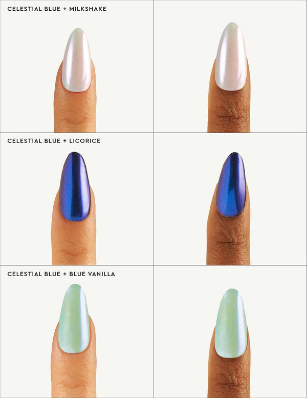 Le Mini Macaron Celestial Blue - Poudre Liquide Pour Les Ongles