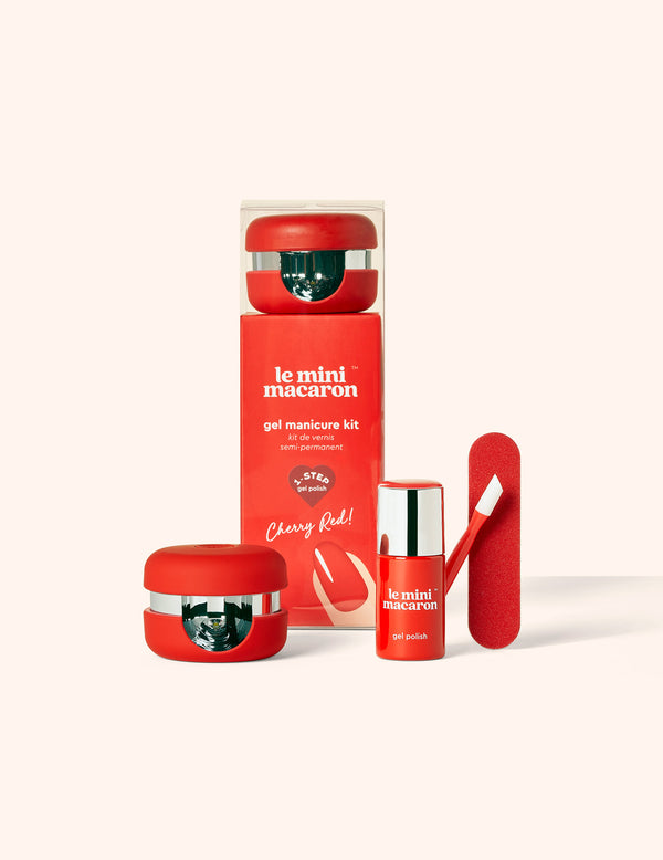 le mini macaron Cherry Red - Kit de Vernis Semi-permanent