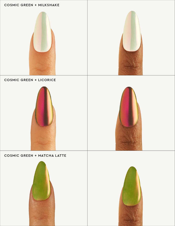 Le Mini Macaron Cosmic Green - Poudre Liquide Pour Les Ongles