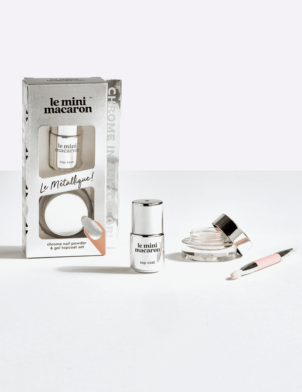 le mini macaron Le Métallique - Kit de Poudre Chrome pour Vernis à Ongles