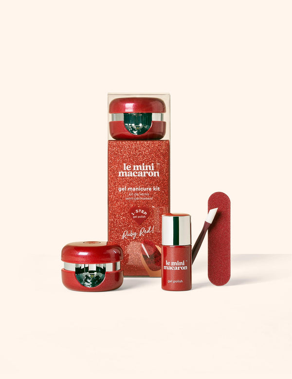 le mini macaron Ruby Red - Kit de Vernis Semi-permanent
