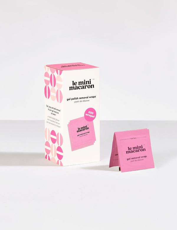 le mini macaron Wraps dissolvants pour vernis semi-permanent