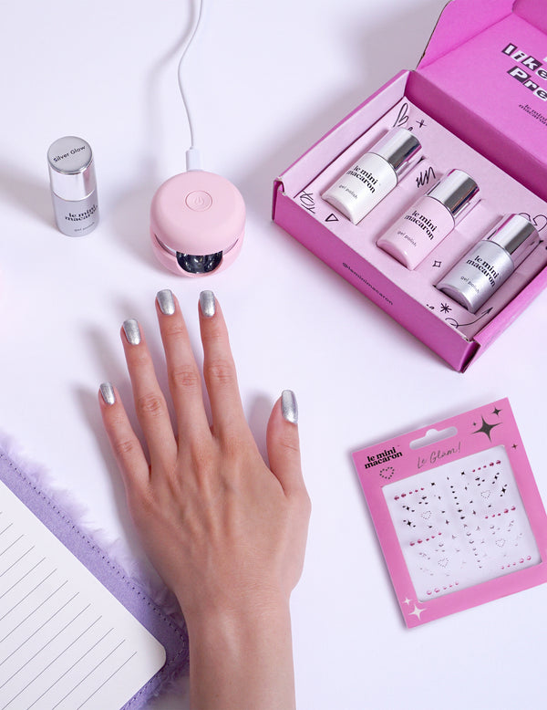 Le Mini Macaron Y2K - Trio De Vernis Semi-permanents Et Stickers