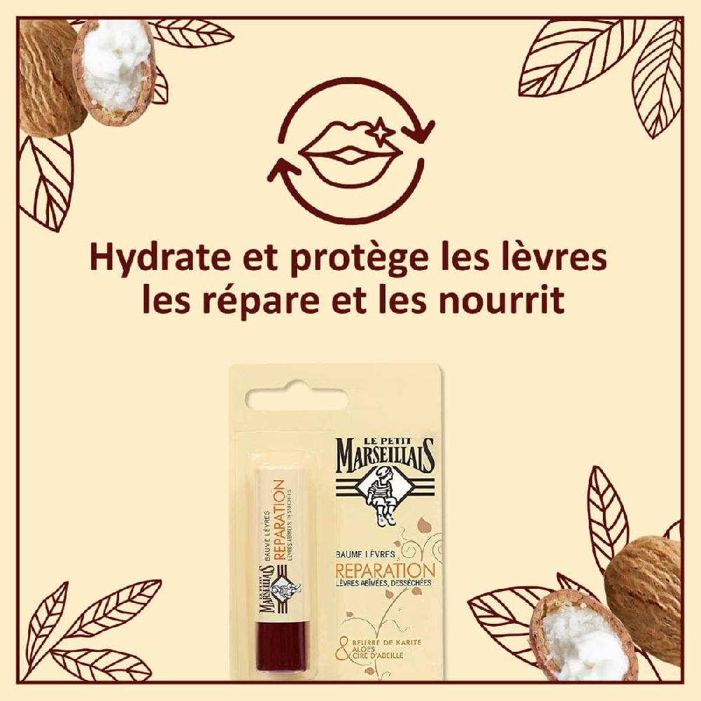 Le Petit Marseillais Baume Lèvres Réparation Lèvres Desséchées & Abimées