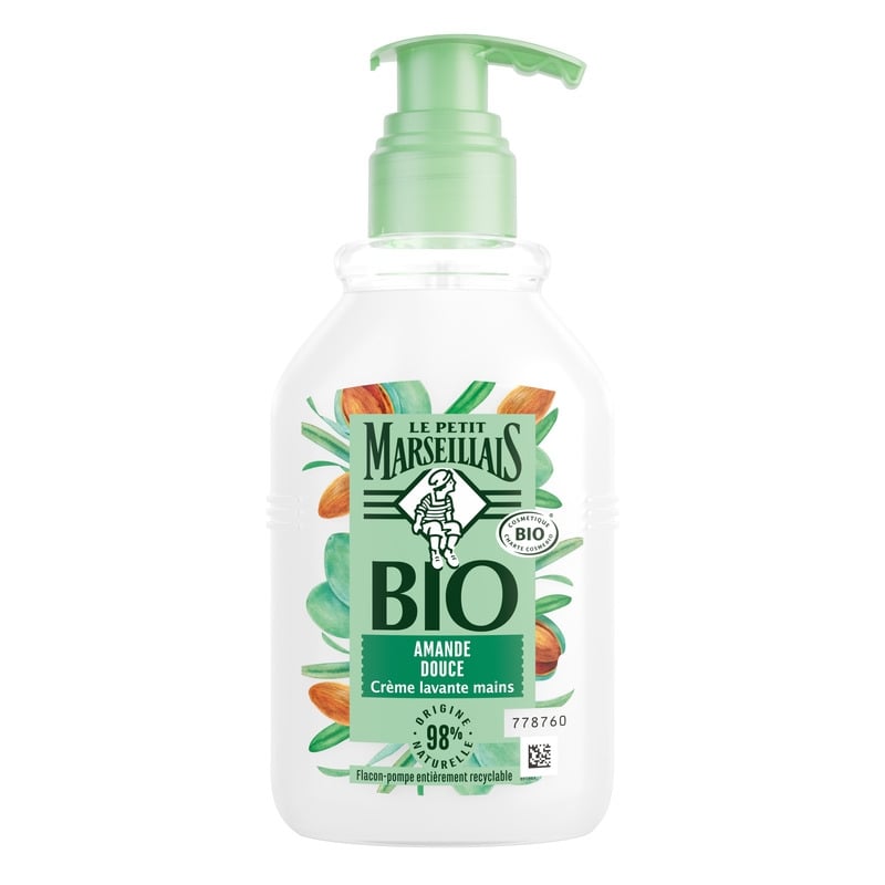 le petit marseillais Crème Lavante mains Certifiée Bio à l’amande douce