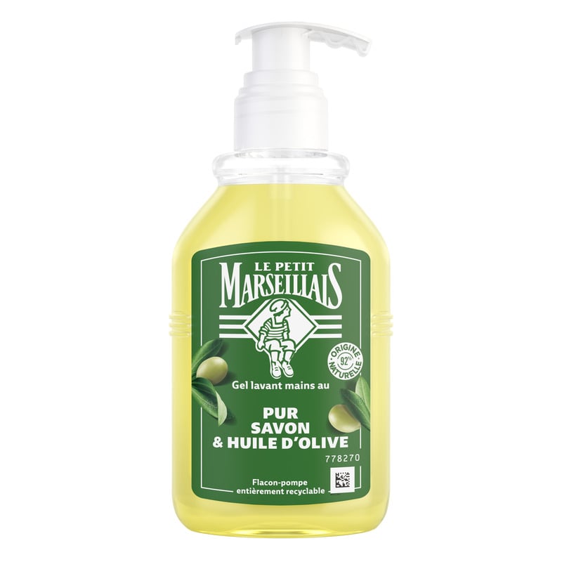 le petit marseillais Gel Lavant mains au Pur Savon & Huile d’Olive