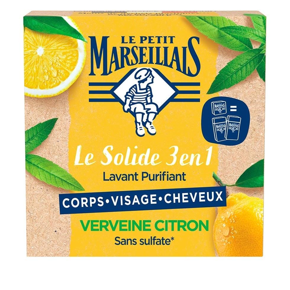 le petit marseillais Le Solide 3 en 1 Lavant Purifiant – Verveine Citron