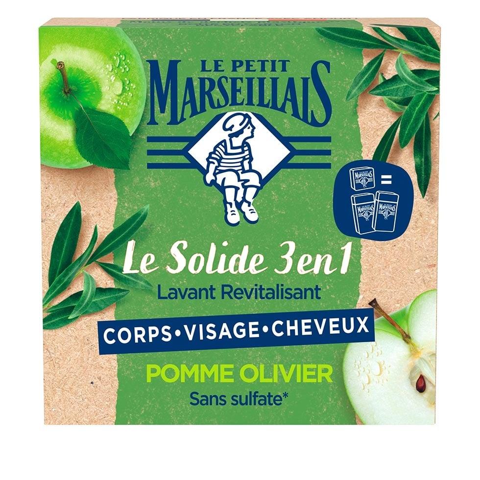 le petit marseillais Le Solide 3 en 1 Lavant Revitalisant – Pomme Olivier