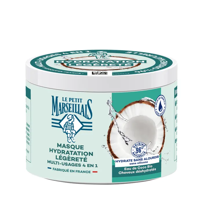 le petit marseillais Masque 4 en 1 Hydratation Légèreté Eau de Coco BIO