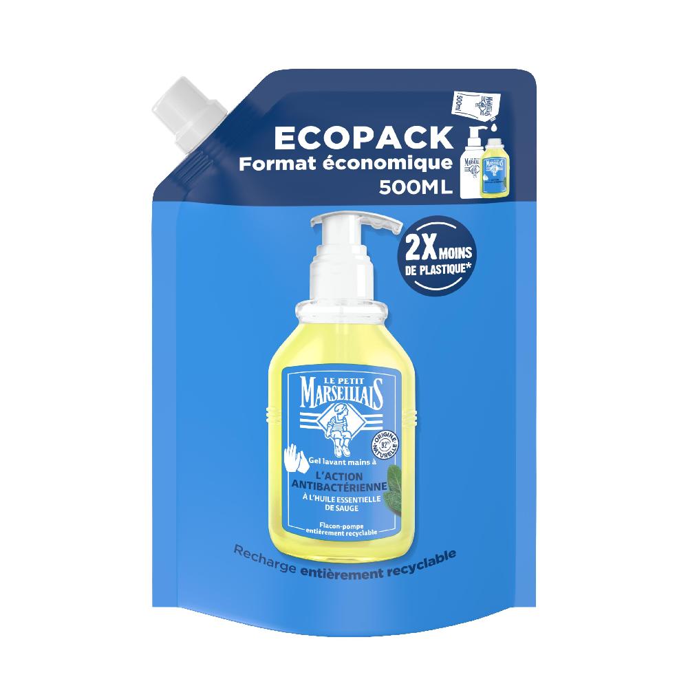 le petit marseillais RECHARGE GEL LAVANT MAINS – ACTION ANTIBACTÉRIENNE ​