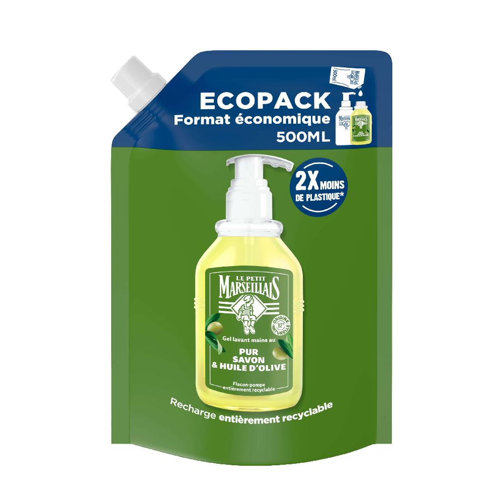 le petit marseillais RECHARGE GEL LAVANT MAINS – PUR SAVON & HUILE D’OLIVE ​