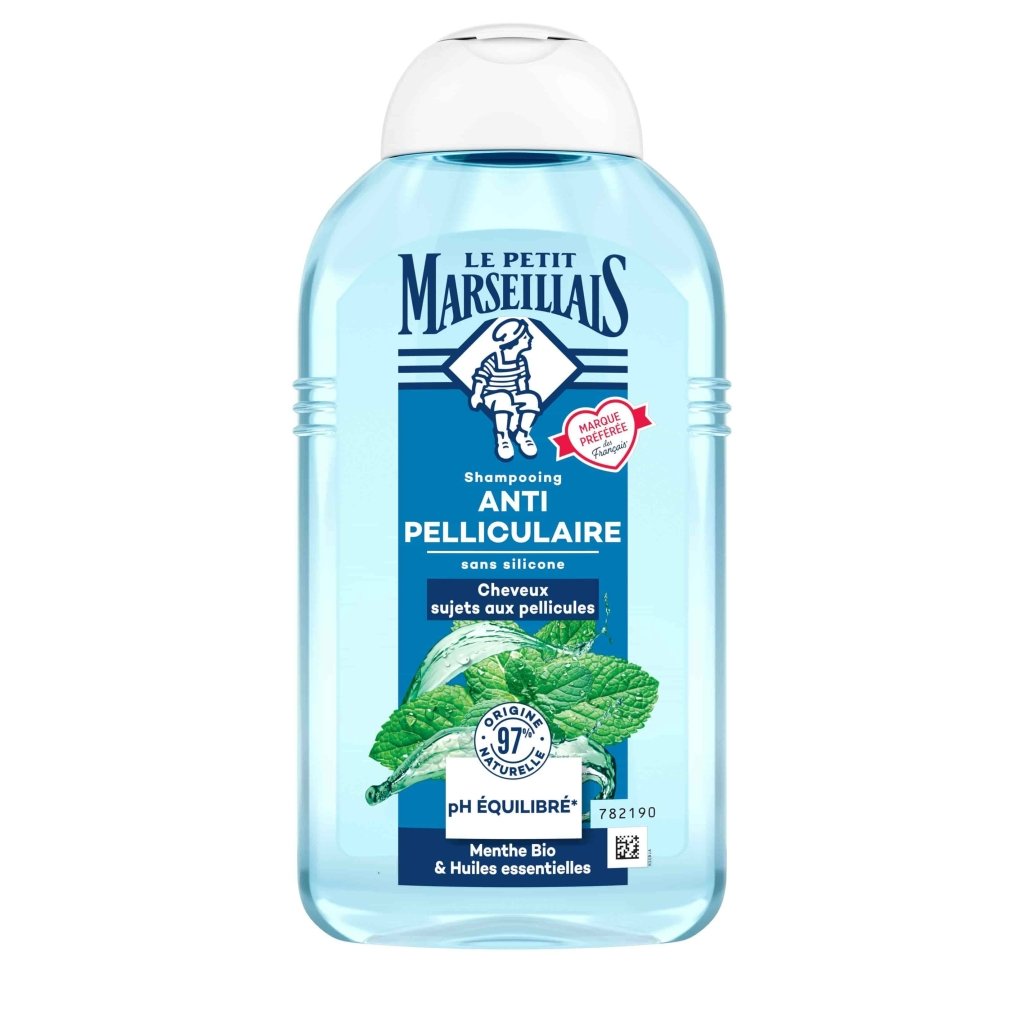 le petit marseillais Shampooing Anti-Pelliculaire à la Menthe bio et aux Huiles Essentielles