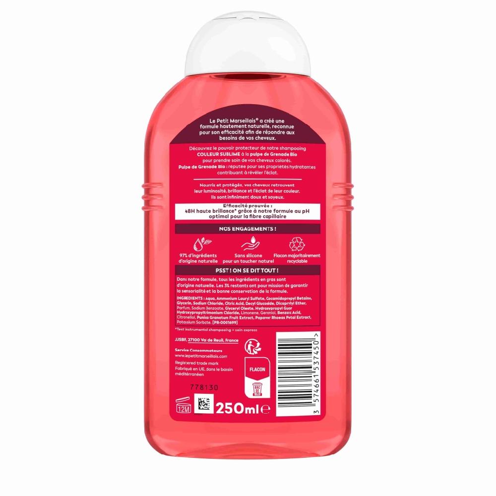 Le Petit Marseillais Shampooing Couleur Sublime à La Pulpe De Grenade BIO