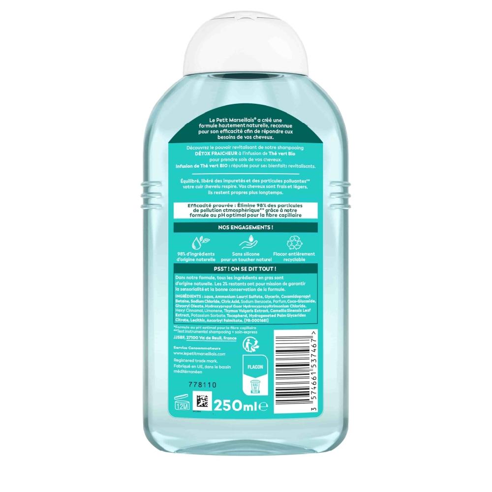Le Petit Marseillais Shampooing Détox Fraicheur à L’Infusion De Thé Vert BIO