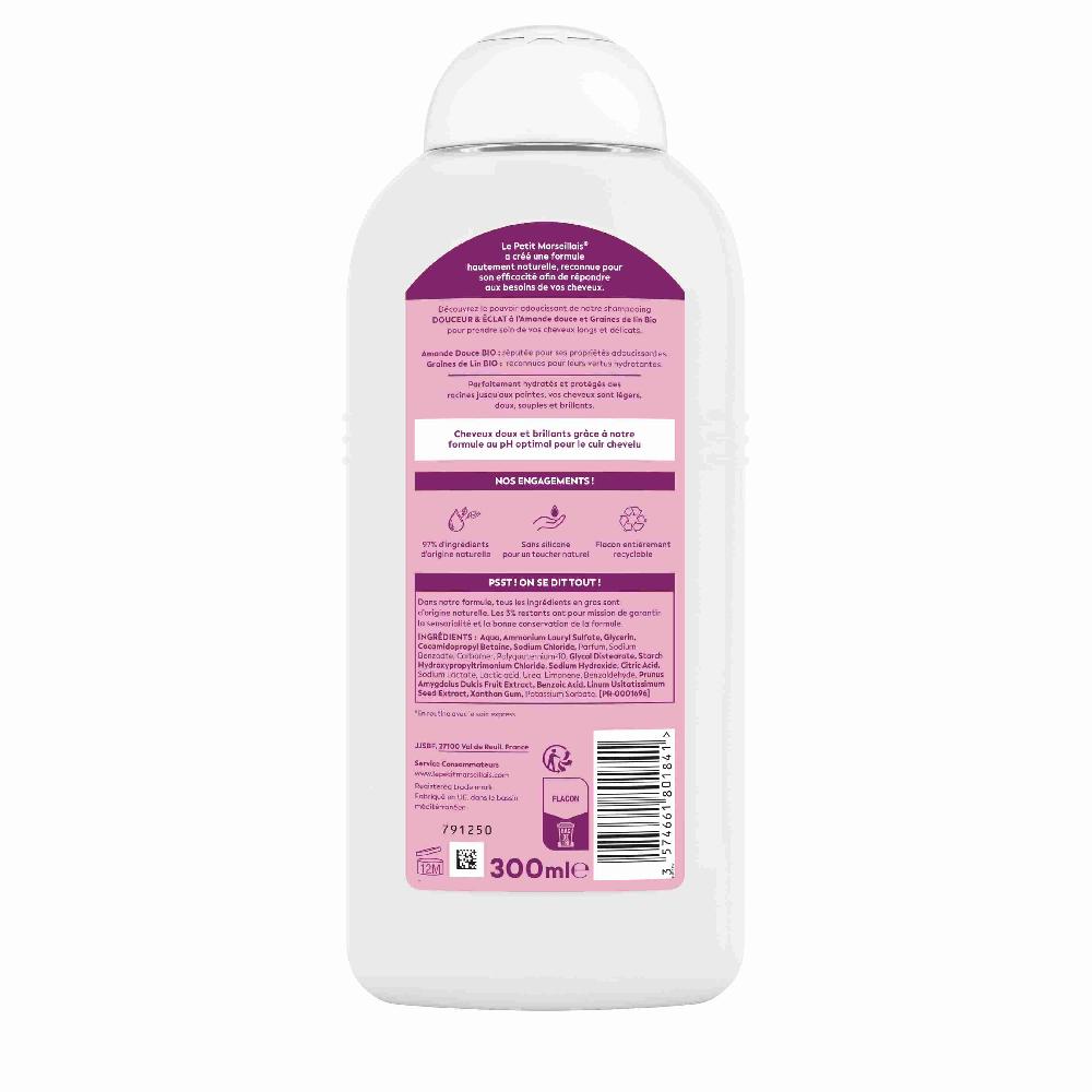 Le Petit Marseillais Shampooing Douceur & Éclat à L‘Amande Et Aux Graines De Lin BIO