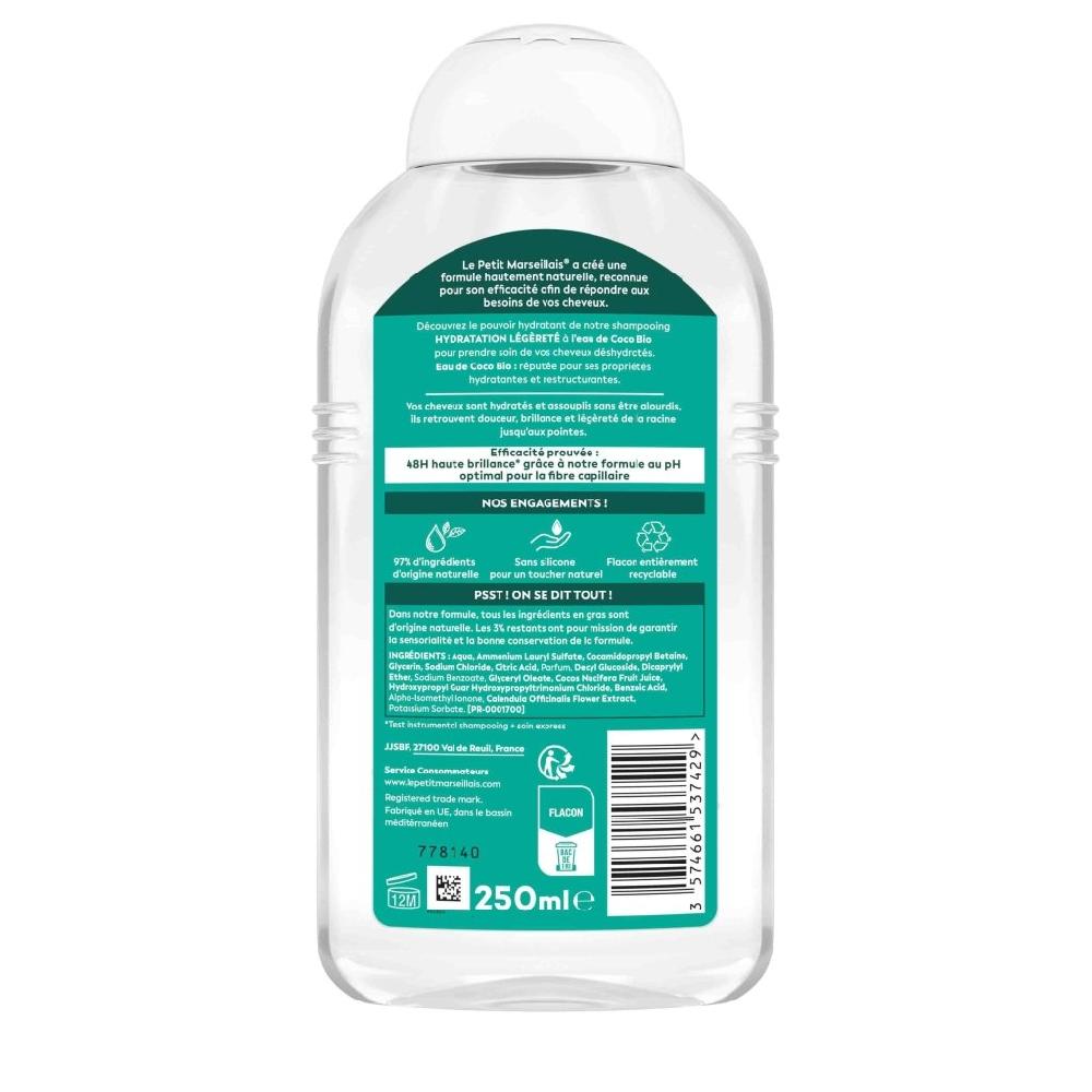 Le Petit Marseillais Shampooing Hydratation Légèreté à L’eau De Coco BIO