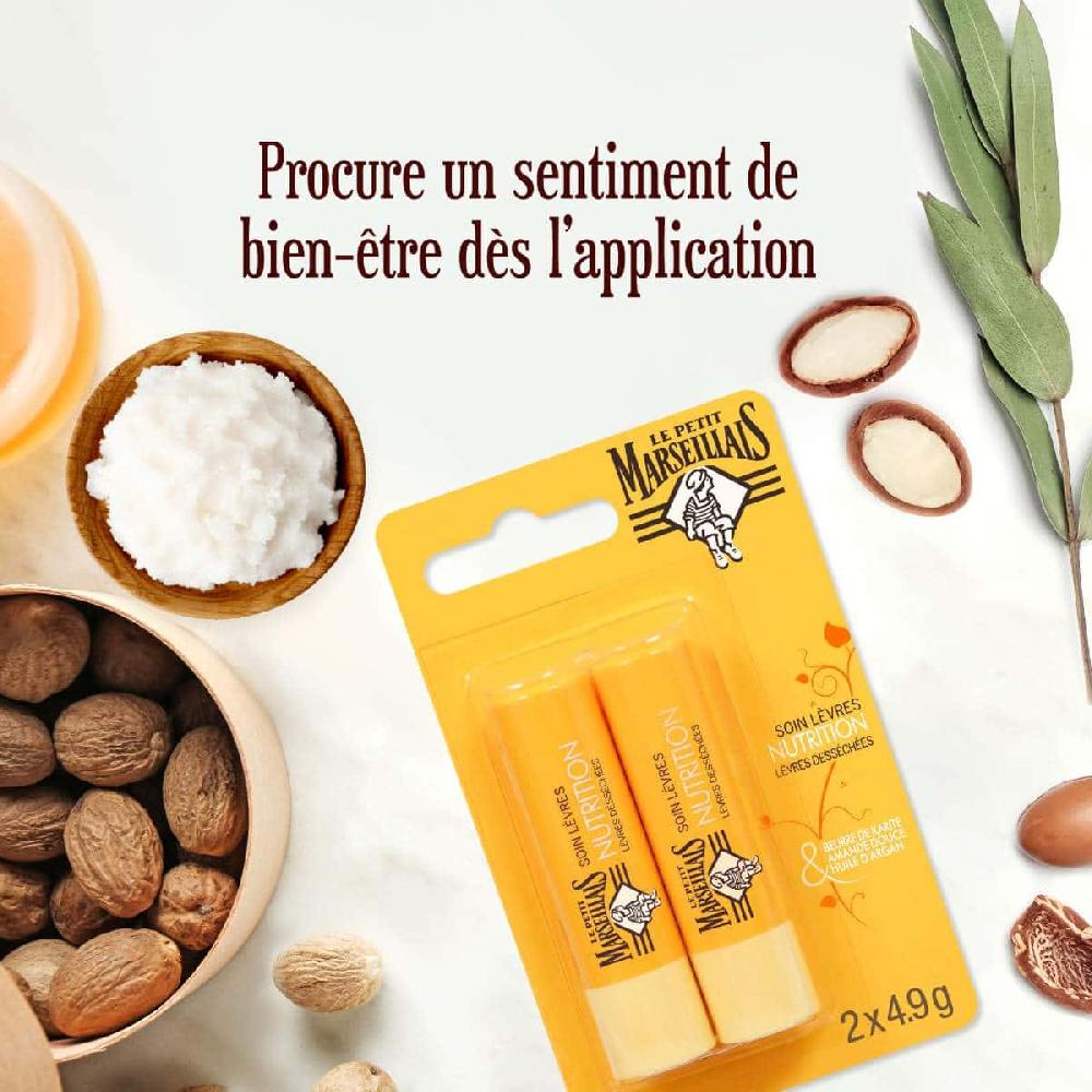Le Petit Marseillais Soin Lèvres Nutrition Lèvres Desséchées X2