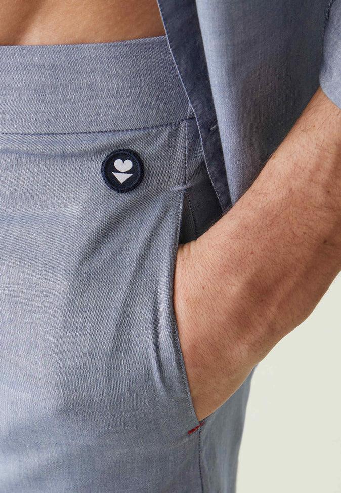Le Slip Français Bas De Pyjama En Chambray Tim Chambray