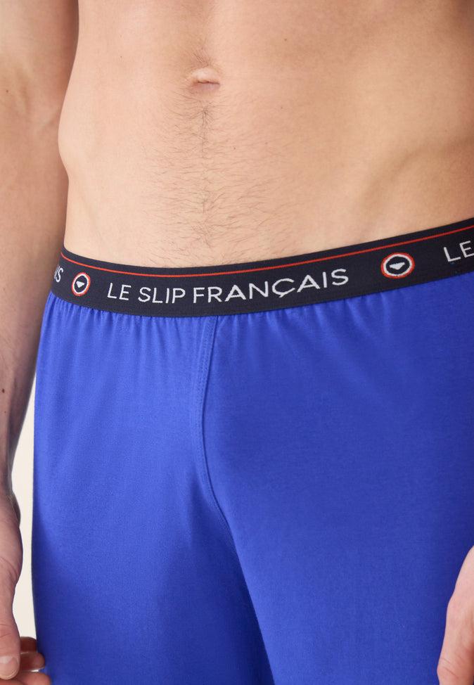 Le Slip Français Bas De Pyjama En Coton Indomptable Bleu Eblouissant