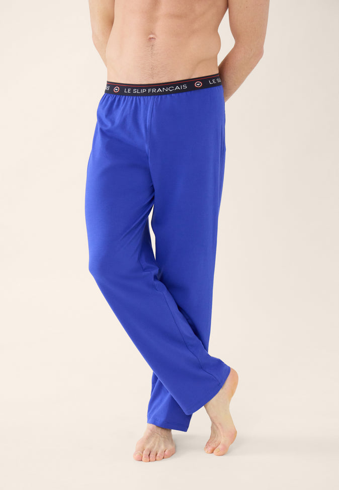 Le Slip Français Bas De Pyjama En Coton Indomptable Bleu Eblouissant