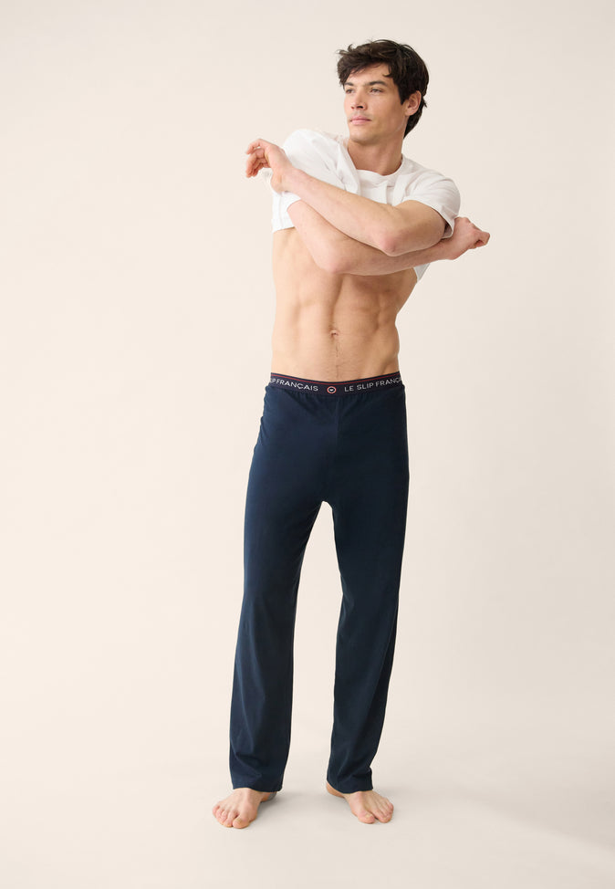 Le Slip Français Bas De Pyjama En Coton Indomptable Marine