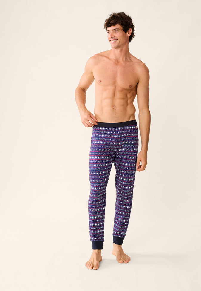 le slip français Bas de pyjama en coton Manu Flocon