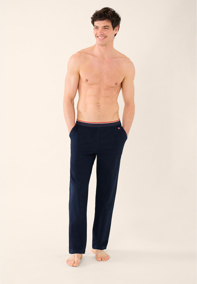 le slip français Bas de pyjama en coton Toudou Marine