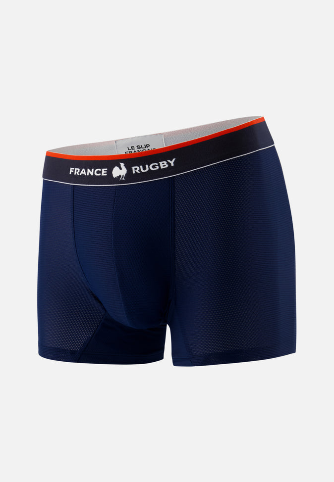 le slip français Boxer de sport Guillaume Marine France Rugby