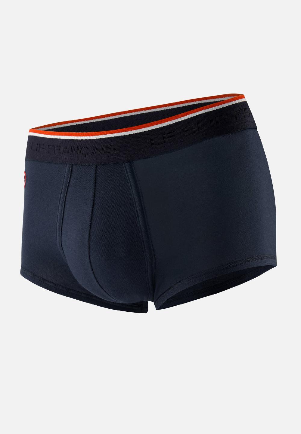 Le Slip Français Boxer échancré En Coton Pedro Bleu Marine