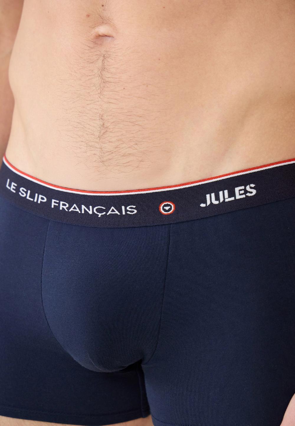 Le Slip Français Boxer En Coton Fabrice Marine LSF X Jules