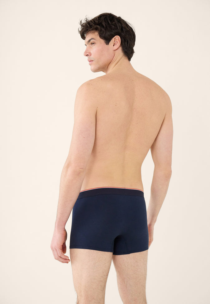 Le Slip Français Boxer En Coton Fabrice Marine LSF X Jules