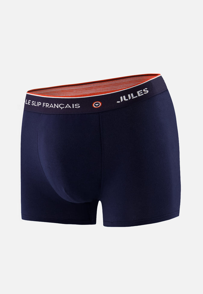 le slip français Boxer en coton Fabrice Marine LSF x Jules