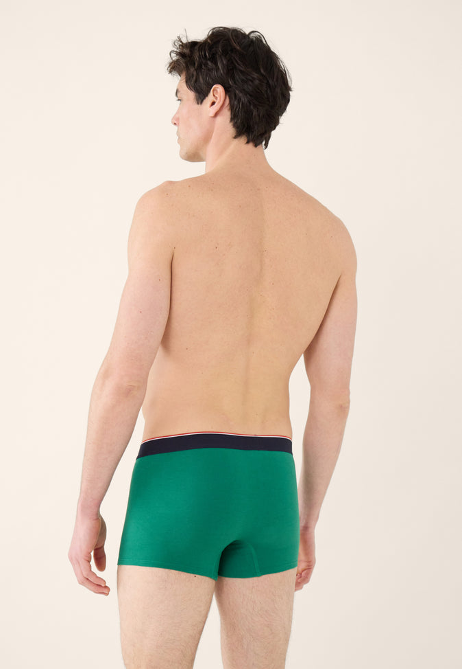 Le Slip Français Boxer En Coton Fabrice Vert LSF X Jules