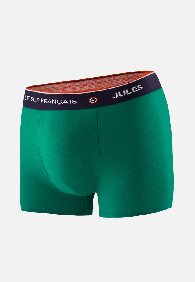 le slip français Boxer en coton Fabrice Vert LSF x Jules