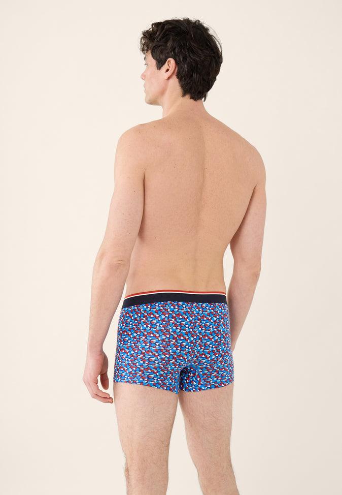 Le Slip Français Boxer En Coton Marius Cami Bleu Fluo