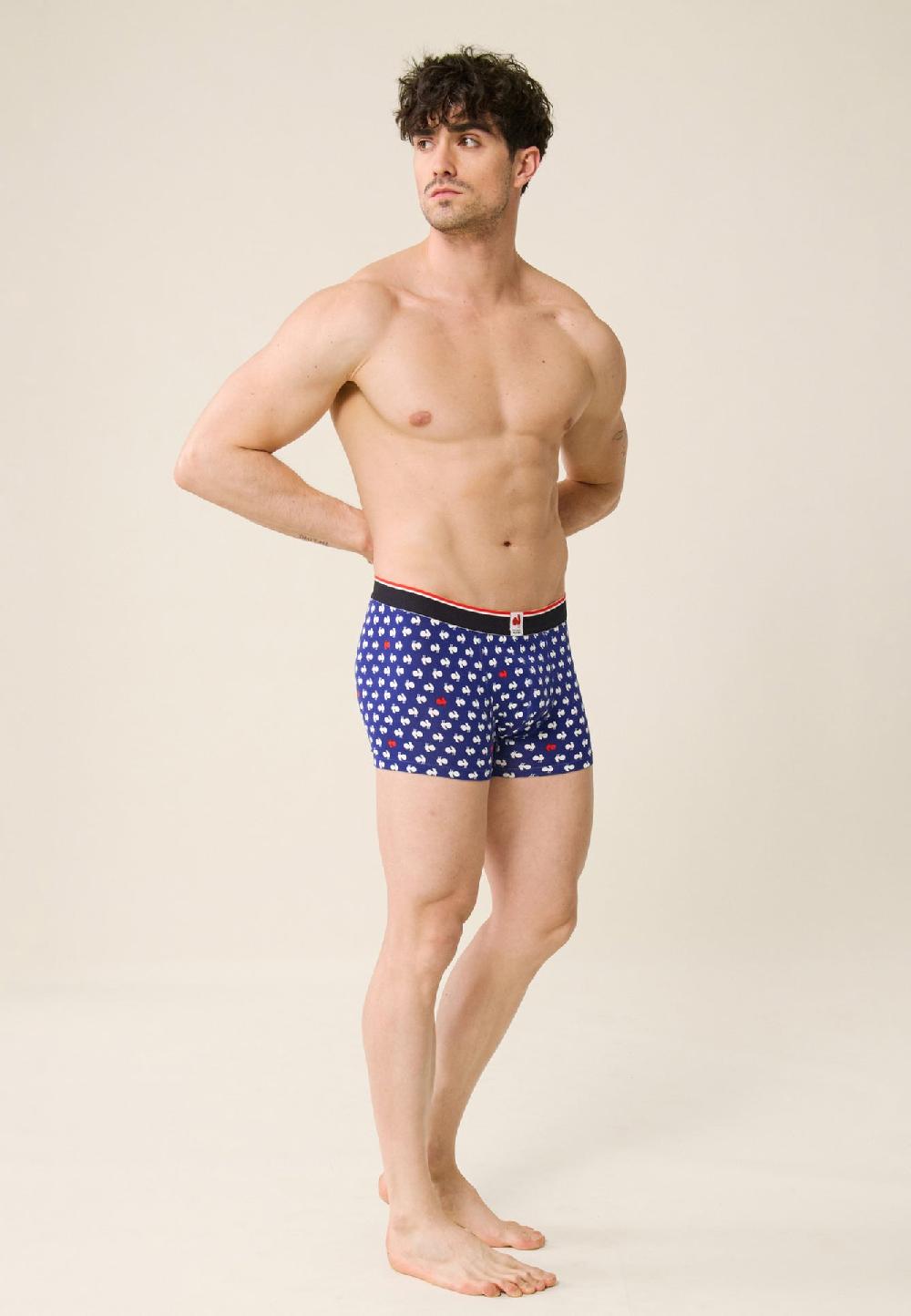 Le Slip Français Boxer En Coton Marius Coq Bleu Blanc Rouge XV De France
