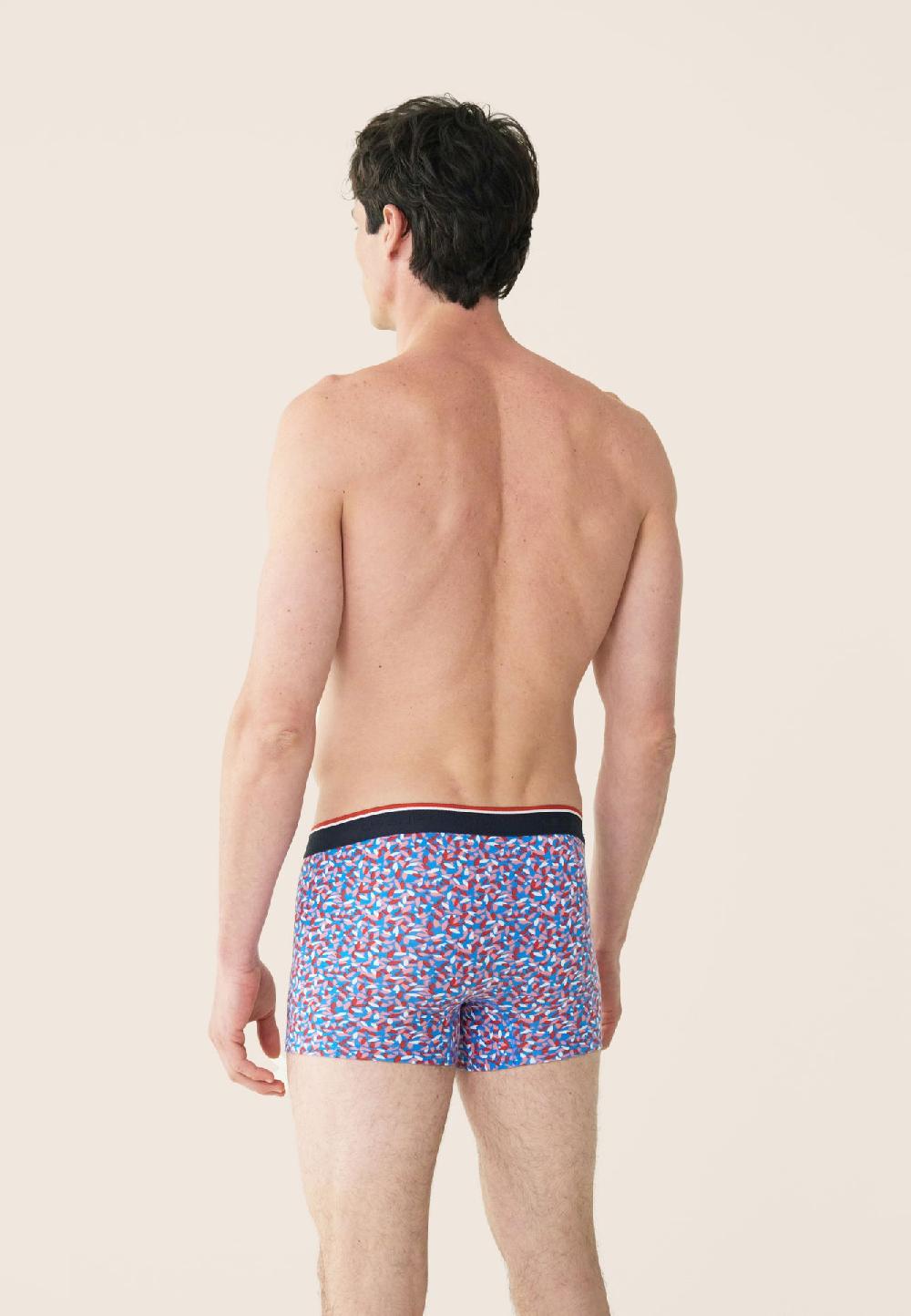 Le Slip Français Boxer En Coton Marius Gavotte Bleu Fluo