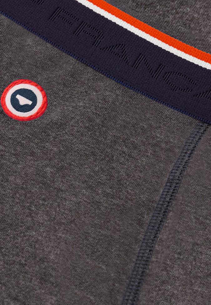 Le Slip Français Boxer En Coton Marius Gris Anthracite