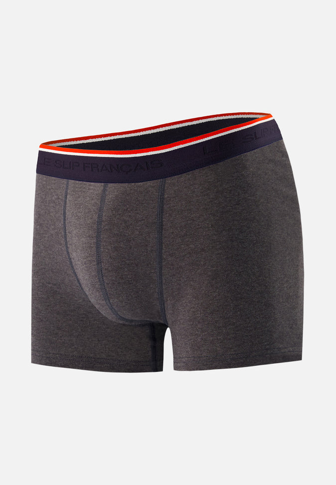 le slip français Boxer en coton Marius Gris Anthracite