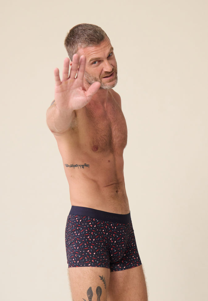 Le Slip Français Boxer En Coton Marius Imprimé Jour J