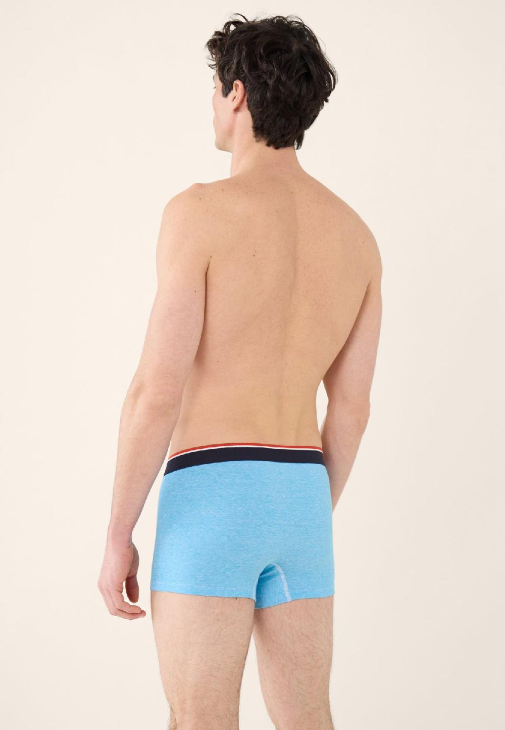 Le Slip Français Boxer En Coton Marius Milleraies Bleu Fluo