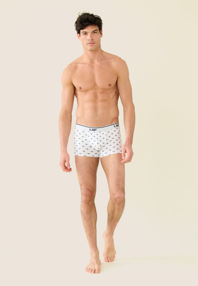 Le Slip Français Boxer En Coton Marius Petit Coeur Marine