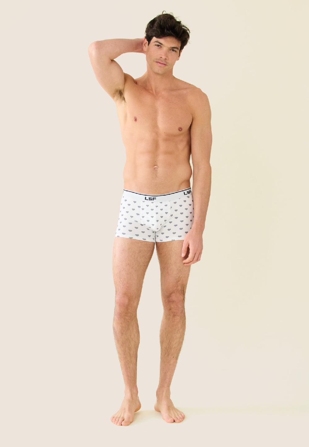 Le Slip Français Boxer En Coton Marius Petit Coeur Marine
