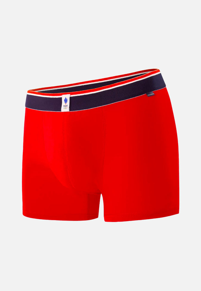 le slip français Boxer en coton Marius Rouge Victoire