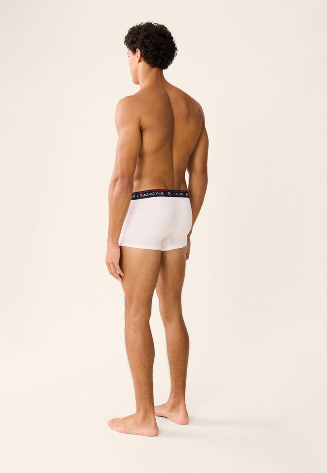 Le Slip Français Boxer En Coton Redoutable Blanc Porte Bonheur