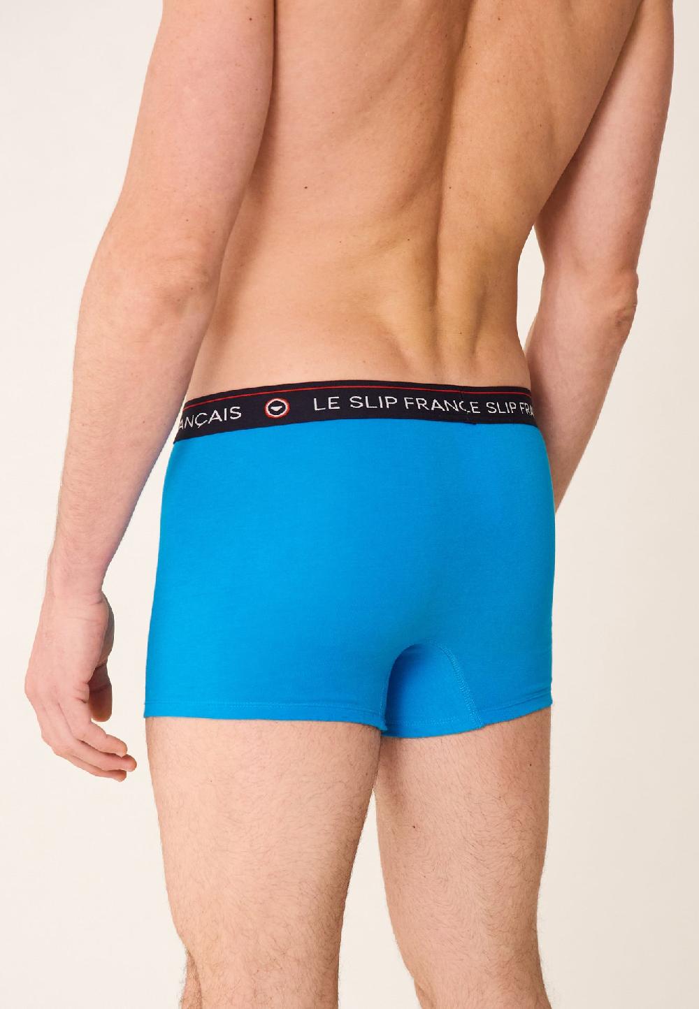 Le Slip Français Boxer En Coton Redoutable Bleu Fluo